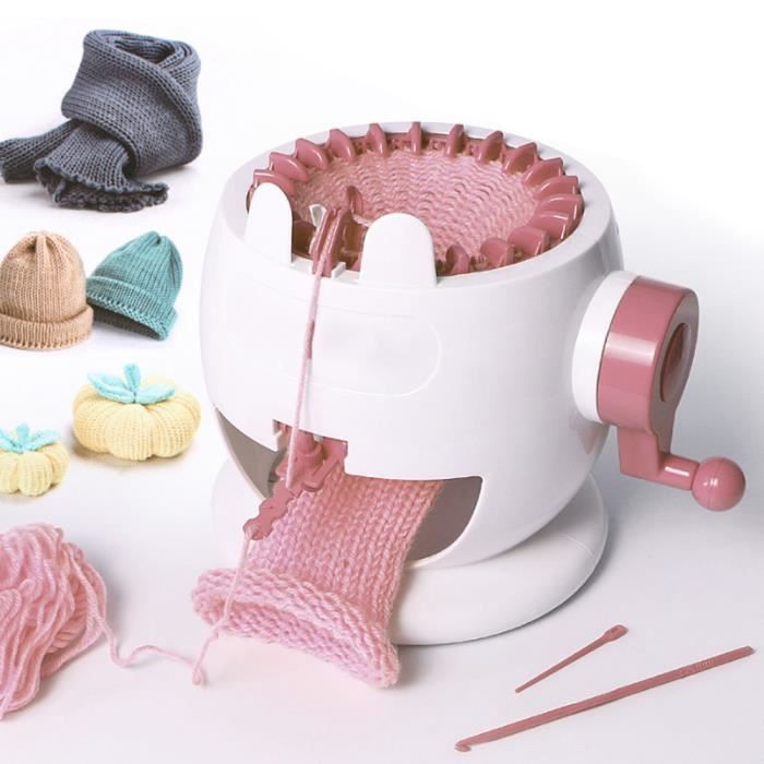 HURRISE Jouet à tricoter Machine à Tricoter à Tisser à la Main DIY Jouet Éducatif pour Enfants Chapeau Écharpes Chandail