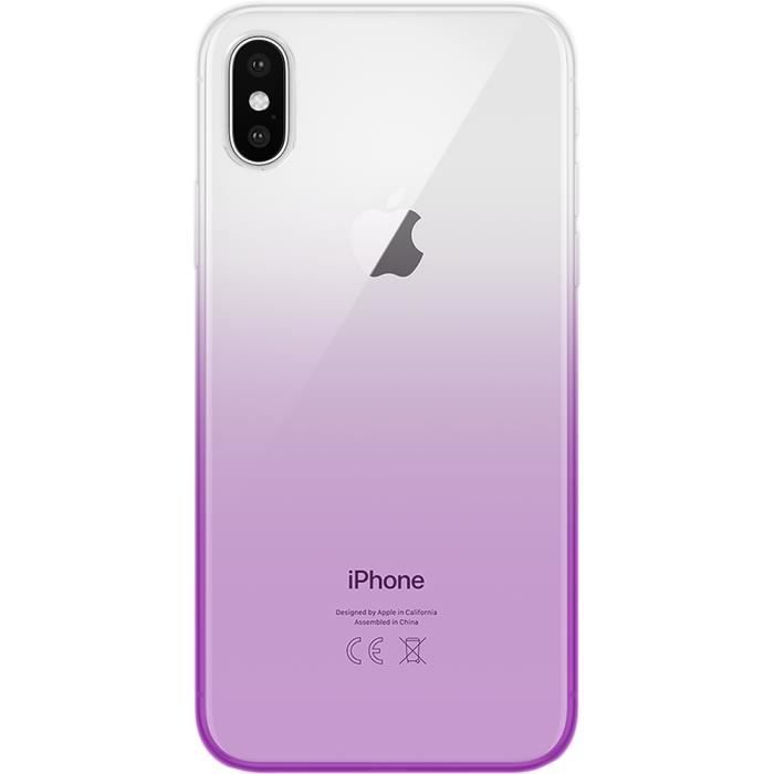 Coque souple Colorblock violette pour iPhone X/XS
