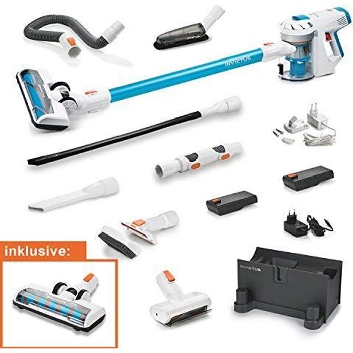 Genius Invictus X7 - Batterie de Moteur de Aspirateur Kit Deluxe - 23 pièces - Sac & sans fil - blcd numérique - 380 W - 80 0