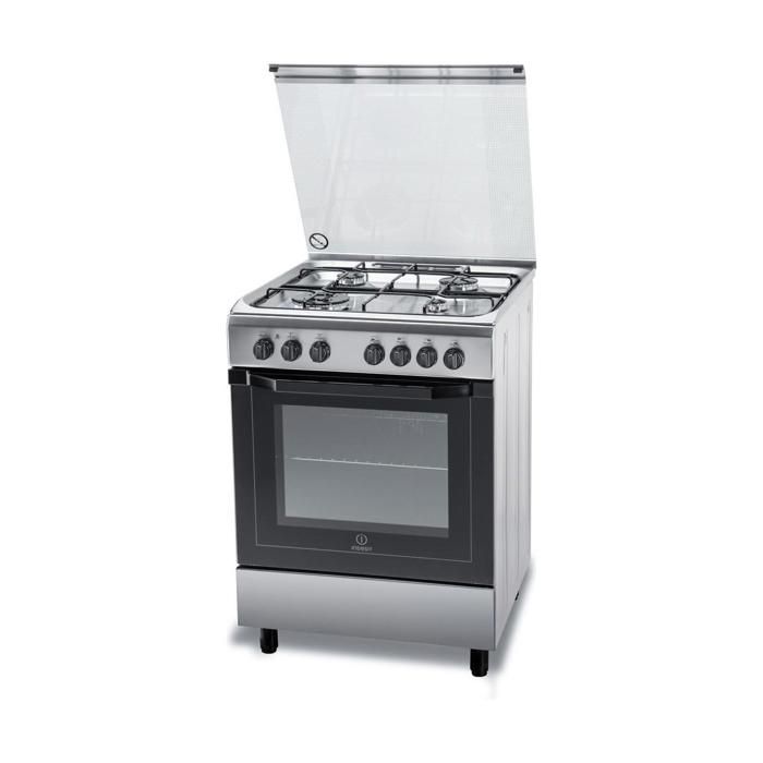 Indesit I6TMH2AF(X)-I Cuisinière pose libre largeur : 60 cm profondeur : 60 cm hauteur : 85 cm classe A inox