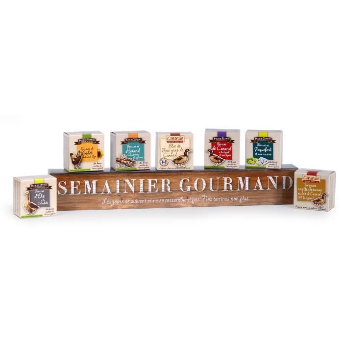 Coffret -Semainier gourmand- contient 7 terrines