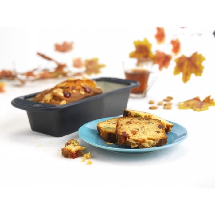MASTRAD F40514 Moule à cake - Silicone sans bisphenol A - Gris fumé