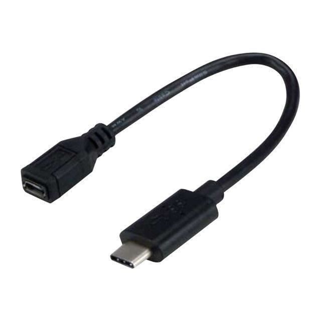 MCL Adaptateur USB 3.1 type C / USB 2.0 micro B Femelle - 17 cm