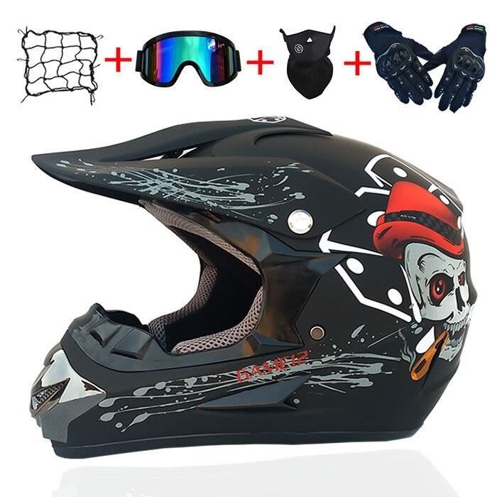 Casque Moto Adulte Casque de Marque moto cross country casque envoyer des lunettes Détachable Pleine Couverture