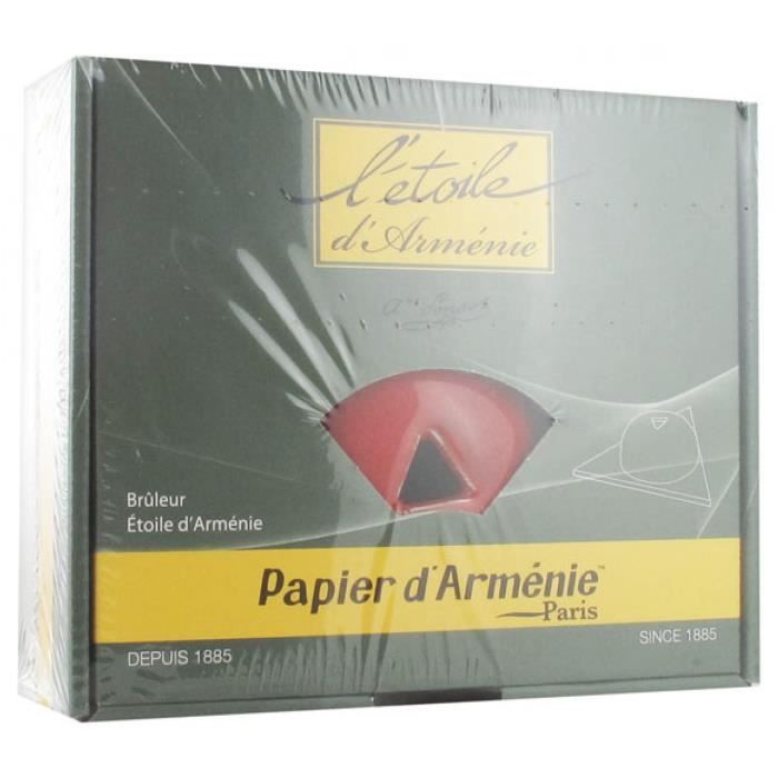 -Le Papier d'Armenie Brûleur Gris Métallique (Dans Boîte) (Couleur : Rouge)