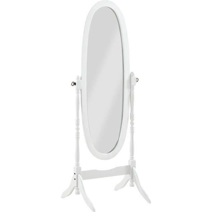 Miroir bois oval