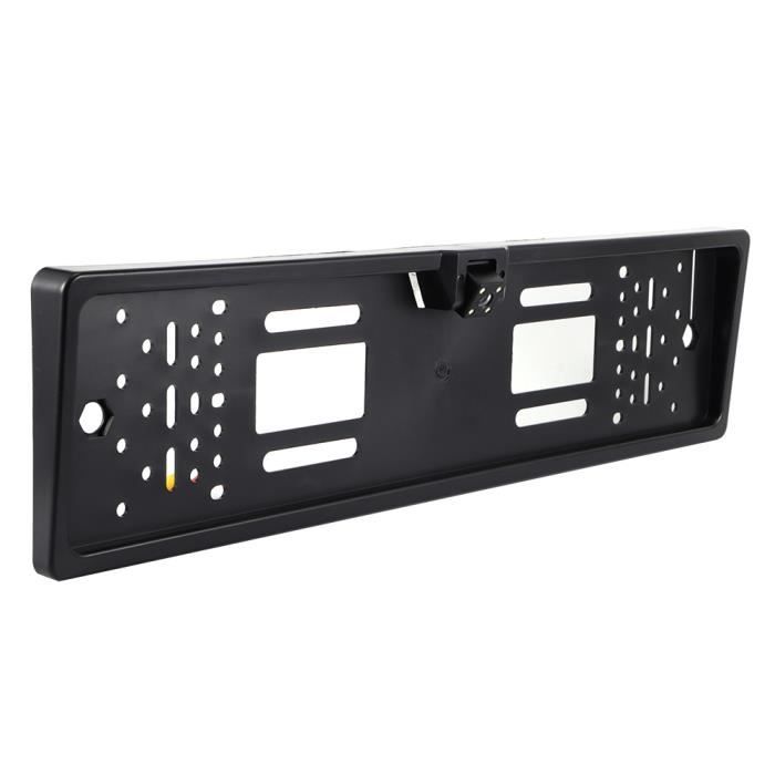 Tbest accessoire de voiture Cadre de plaque d'immatriculation européenne LED caméra de recul Vision nocturne avec lumière blanche