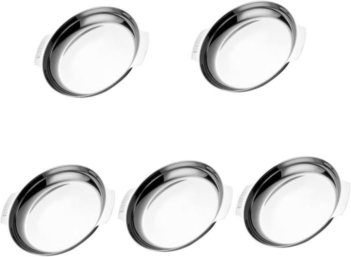 Assiettes à Dîner En Acier Inoxydable Martelé Durable Assiette à Dîner Rectangul