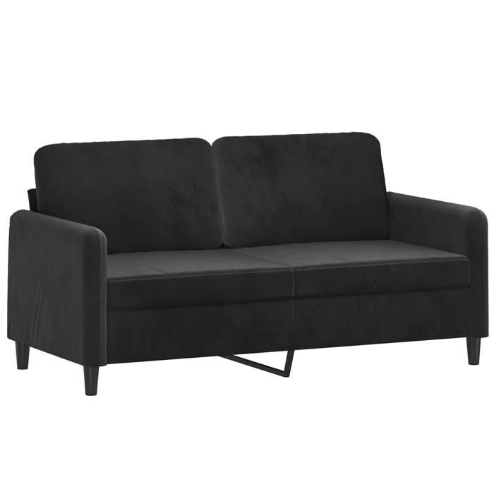 BEAU Canapé à 2 places Noir 140 cm Velours SS0000252211