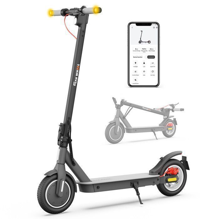 Trottinette Électrique Adulte 1200W - Autonomie 80-90km, Pneus 10.5", Double Frein | Pliable Avec App - 12