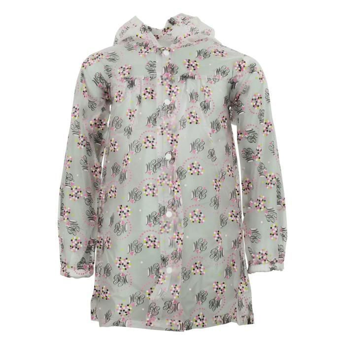 Veste imperméable fille Peak Mountain Feak - transparent / rose