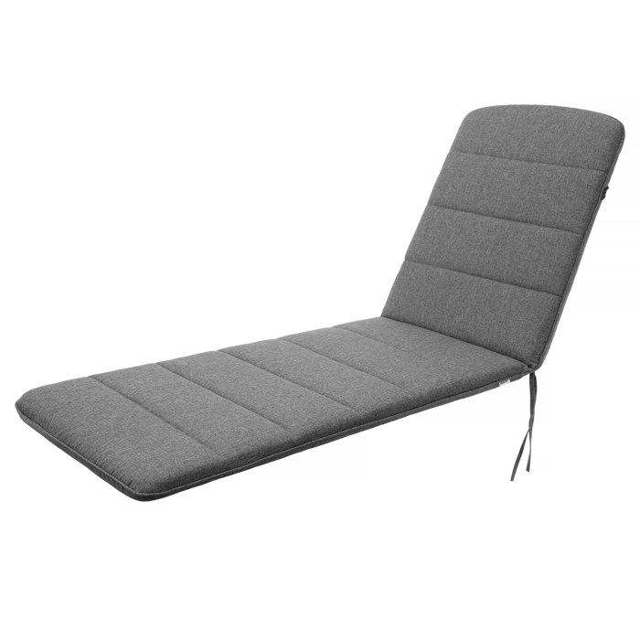 Bjird - Coussin Chaise Longue pour Jardin - siège 113x60cm dossier 72x60cm Graphite - Coussin Bain de Soleil