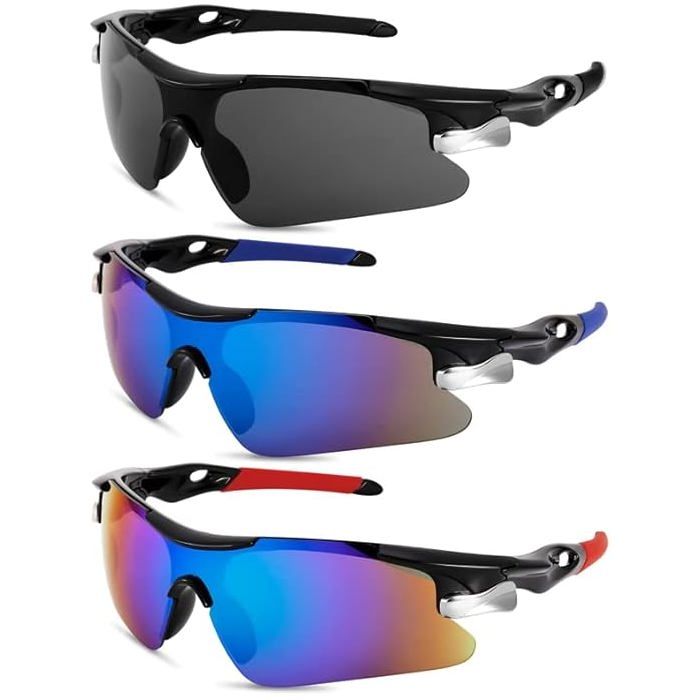 Lot de lunettes de soleil polarisées pour le sport, tendance