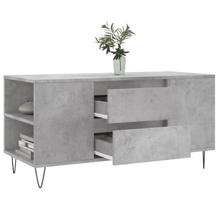 Bon marché * Table centre salon - UU - Table basse - gris béton 102x44 5x50 cm - bois dingénierie FR3732