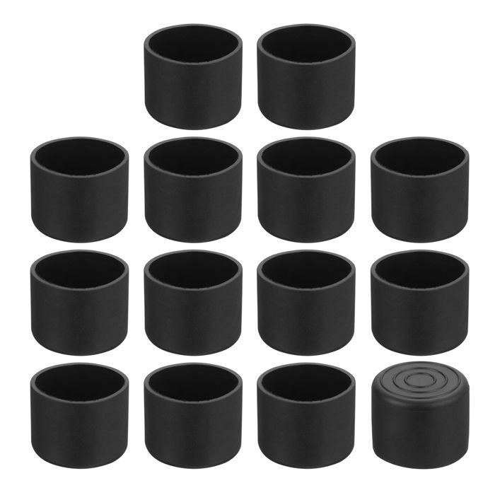 4 Embouts Caoutchouc Protecteurs 48mm ID - Pour Filetage Vis - Noir - Marque Uxcell - Neuf