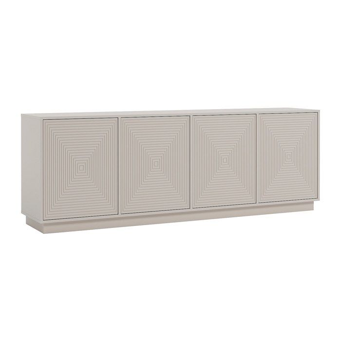 Buffet avec 4 portes en MDF - Beige - MEZULIA