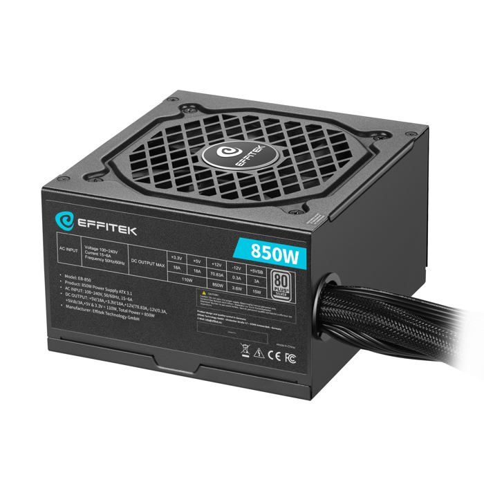 Bloc dalimentation EFFITEK ATX 3.1 80 Plus PCIe 5.1