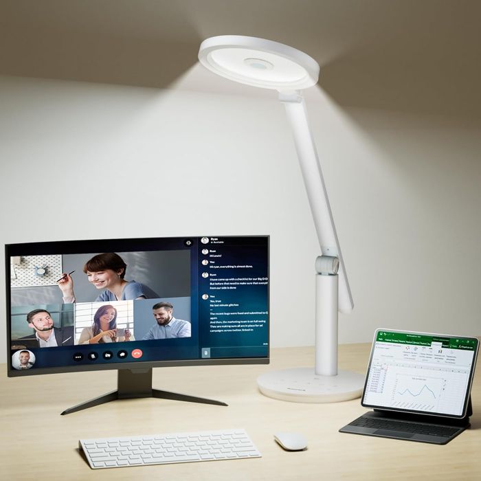 Lampe de bureau - HONEYWELL - H6 Sunturalux (HWT-H6) - 800LM - LED dimmable 3 températures - Minuterie 45 min Lampe de bureau - HONEYWELL - H6 Sunturalux (HWT-H6) - 800LM - LED dimmable 3 températures - Minuterie 45 min