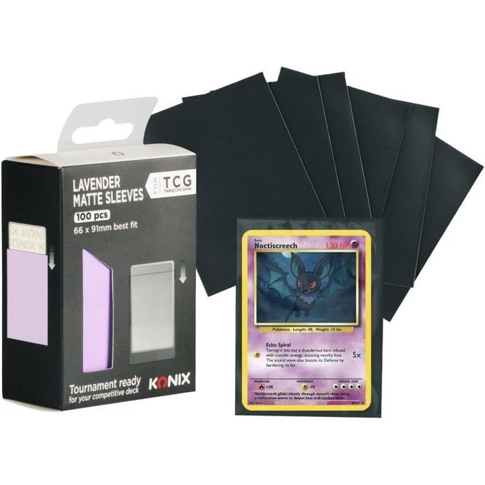 Protège-Cartes Konix Matte Sleeves 66 x 91 mm – Pack de 100 pour Magic The Gathering Pokémon