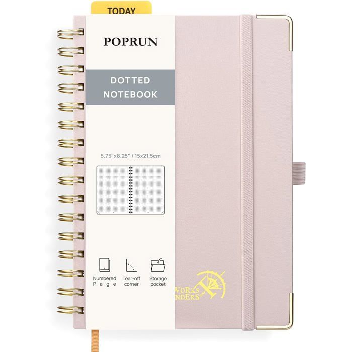 Carnet de notes pointillé A5 - EDILIQ - Spirale - Papier 120 g/m² - 141 ...