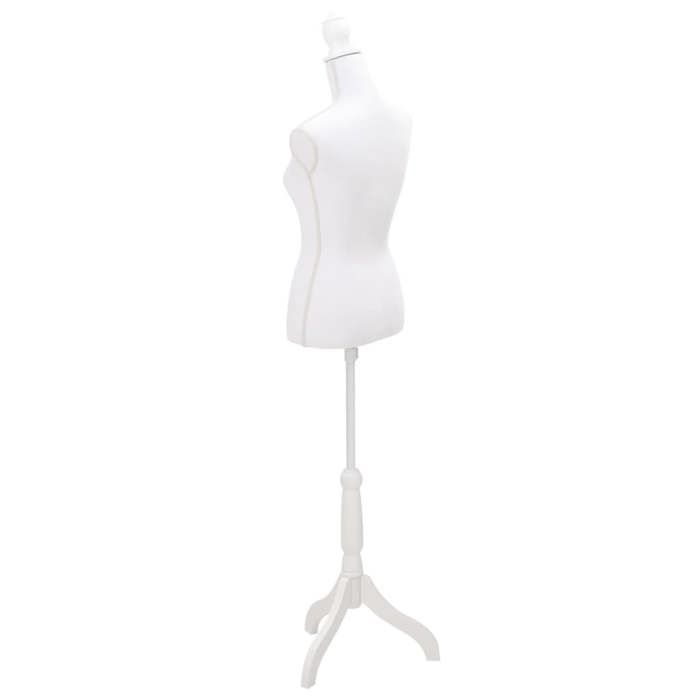 Buste de présentation Femme - WIENS - Blanc - Hauteur réglable 133-168 cm - Épaule 37 cm - Poitrine 84 cm - Taille 67 cm