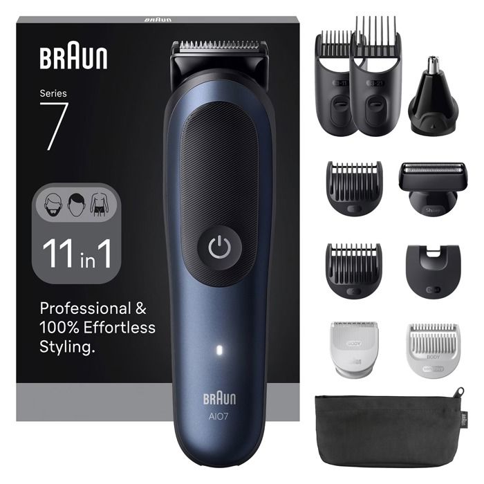 Tondeuse multifonction - Braun - Series 7 AIO7540 - 11 en 1 étanche barbe cheveux corps précision