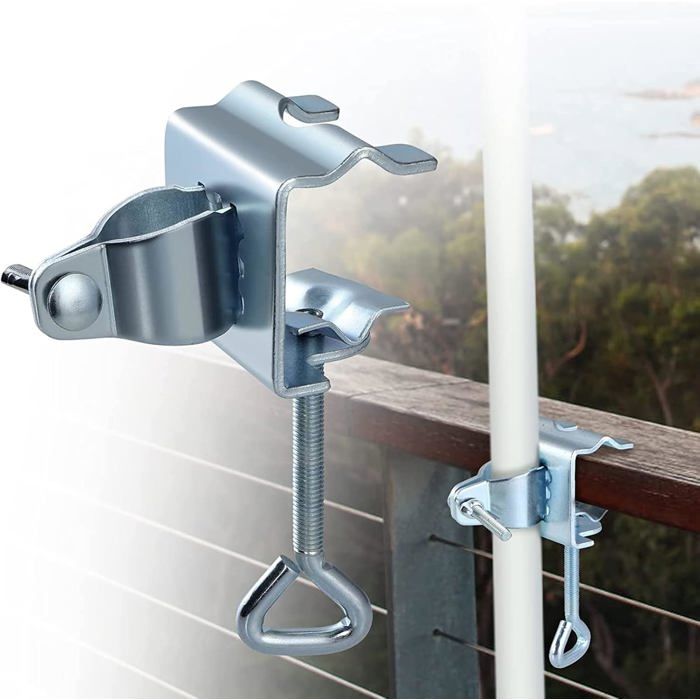 Support de Parasol Fixation de Parasol pour Table Pince de Table pour Parasols de Jardin Support de Parasol en Métal