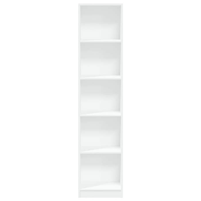 (Vente Chaude)Bibliothèque - CLOUD - Cabinet/Placard pour livres - blanc 40x24x176 cm - Bois dingénierie 8214633