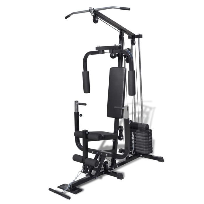 Noir Banc de Musculation Station de Musculation  - Machine