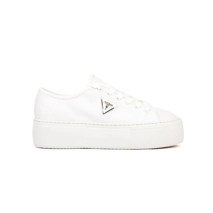 Basket Guess Femme Joezi Blanc Synthétique