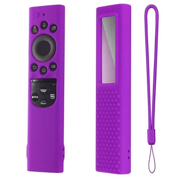 Violet-Coque de télécommande Smart TV en silicone, coque anti ald ...