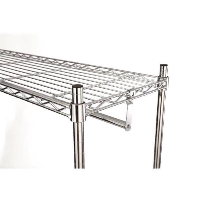 ALBA Vestiaire mobile 90cm - Métal chrome - 365x93x75cm ALBA Vestiaire mobile 90cm - Métal chrome - 365x93x75cm