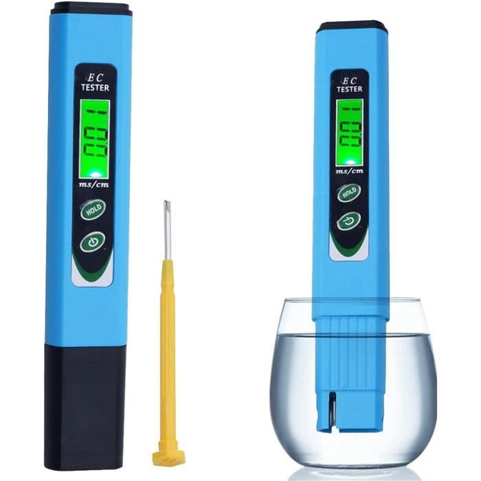 Testeur PH numérique  ATC PH Mètre pour l'eau,Compteur d'eau numérique EC  et température avec écran LCD pour Piscine d'eau Pot A410 - Cdiscount Jardin