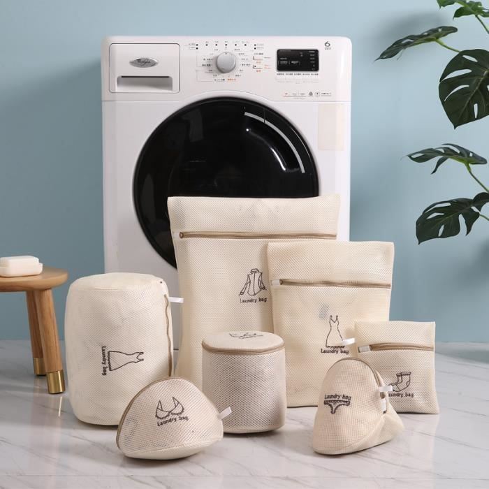 FONDOTIN Lot De 6 Filets à Linge En Maille Avec Fermetures éclair Pour