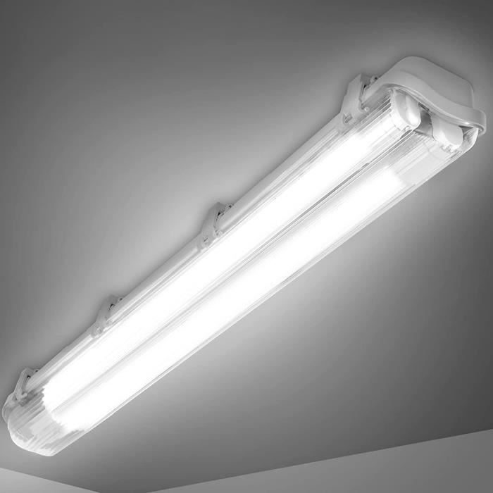 10Pack Neon Led 60cm, 18W 1800LM Tube double Réglette LED Tube Led Blanc  froid 6500k IP65 Étanche Néon Led Garage Plafonnier p[1915] - Cdiscount  Maison