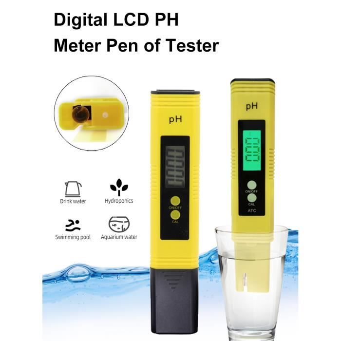 Mètre pH & TDS, Testeur de qualité de l'eau TDS pH 2 en 1, Précision de Mesure de 0 à 14 pH, 1 PPM Résolution, 2% Précision de Lecture, Set 0-9990 PPM