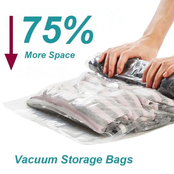 35 X 50 Sacs de rangement sous vide compression enroulable