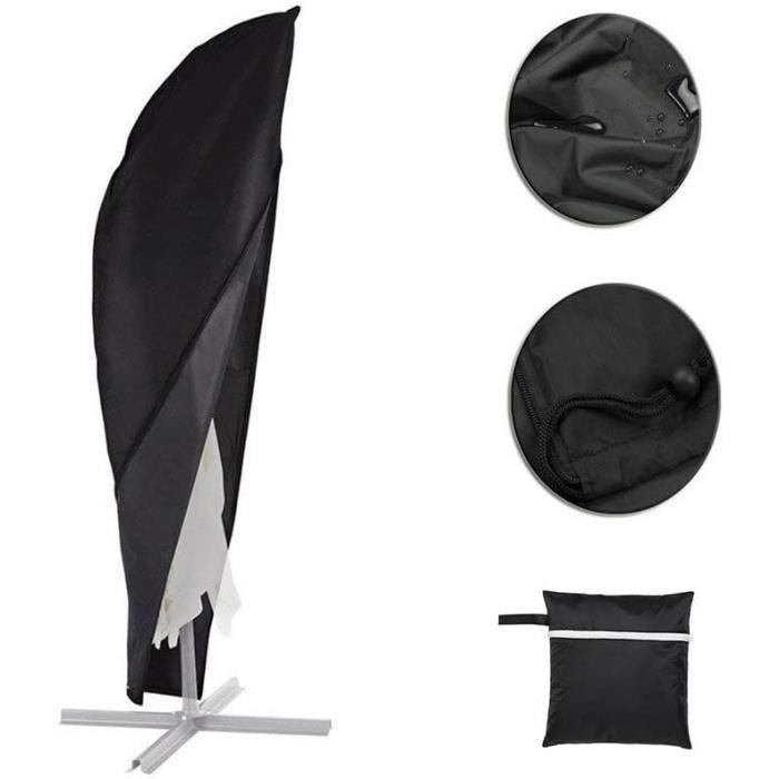 Housse De Protection Imperméable Pour Parasol Déporté - Tissu Oxford, Dimensions 190x50x30 Cm, Couleur Kaki