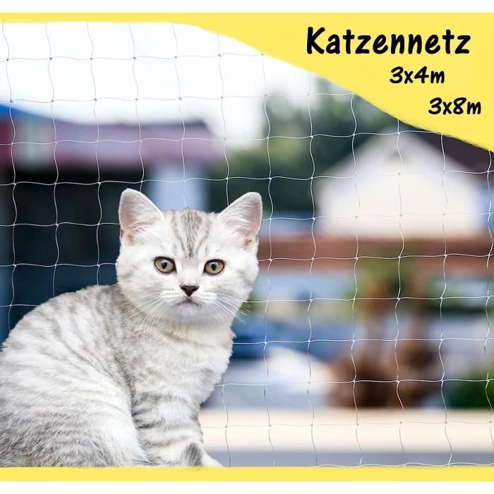 Filet de protection pour chat 6x3 m Transparent Kerbl