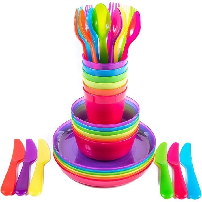 Ensemble de vaisselle pour enfants multicolore Basicwise en