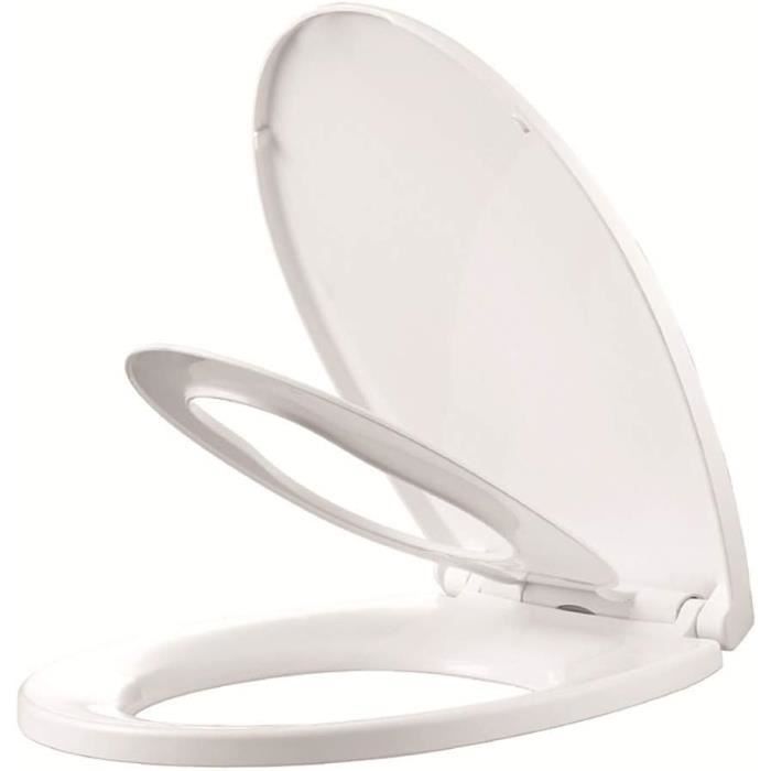 Sanilo Abattant WC Frein De Chute Stay Cool - Bois Haute Qualité, Fixation Universelle