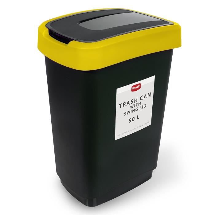 Poubelle jaune sale 50l