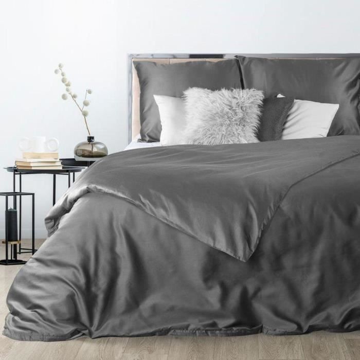 Parure de literie - Nova3 - 160 x 200 cm - Acier - 100% coton - Lavable en machine