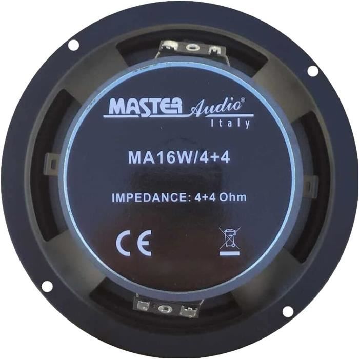 MASTER AUDIO 1 Caisson de Basse MA16W/4+4 16,5 cm 150 Watts rms 300 Watts Max