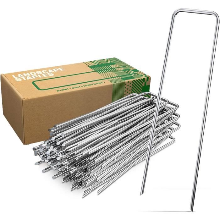 100 Piquets De Fixation En Acier Galvanisé Pour Bâche