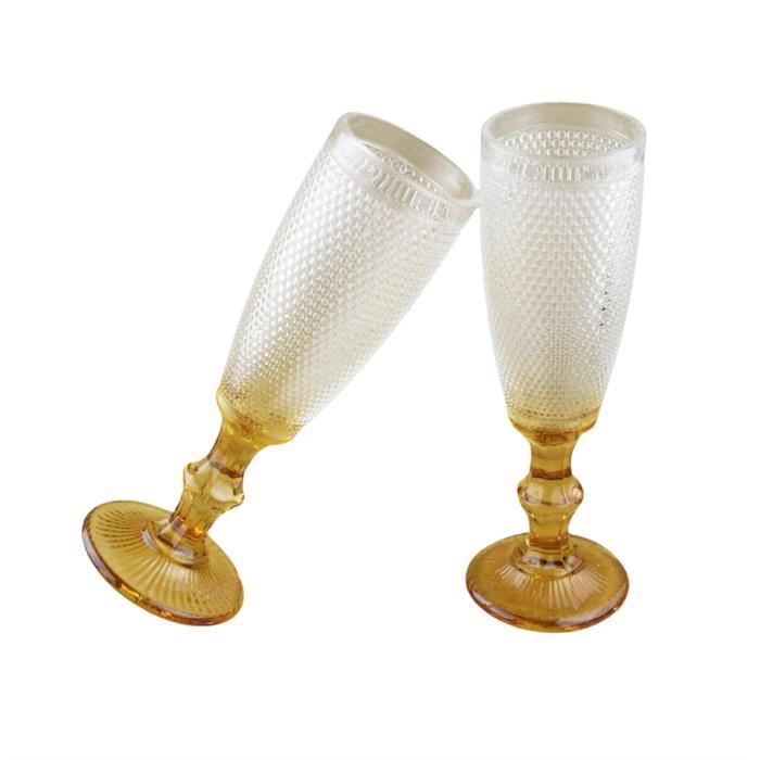 Les 2 Verres A Champagne Premium Table Mariage Oriental Soiree Fetes Cocktail Cdiscount Maison
