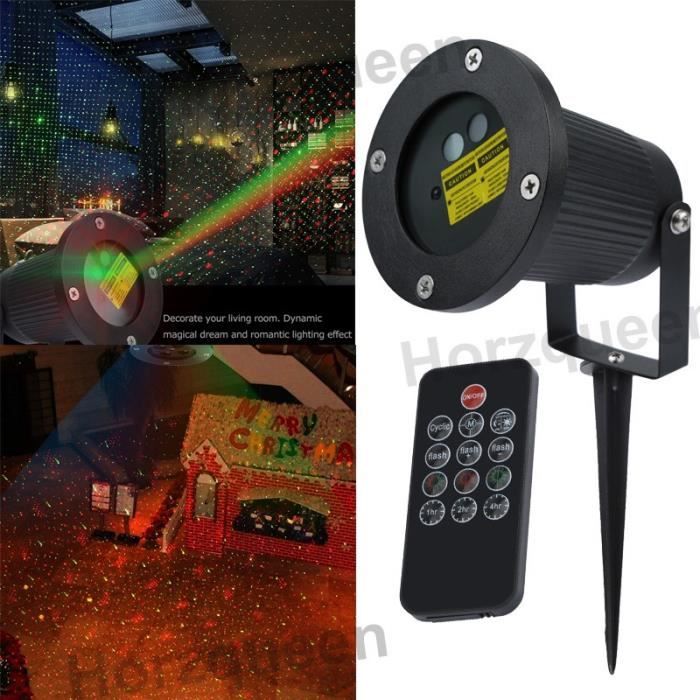 Anniversaire De Noel Rouge Et Vert Dynamic Striped Metal Shell Lampe Laser A Distance Ir Eu Plug Cdiscount Maison
