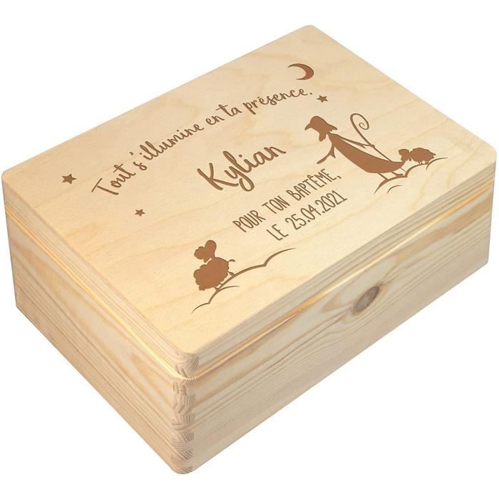 Boîte En Bois Sculpté Main – Tête Décorative, Unique, Fait Main