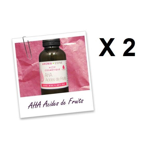 AROMA ZONE Lot de 2 ACTIF COSMÉTIQUE AHA Acides De Fruits 30 ml x 2
