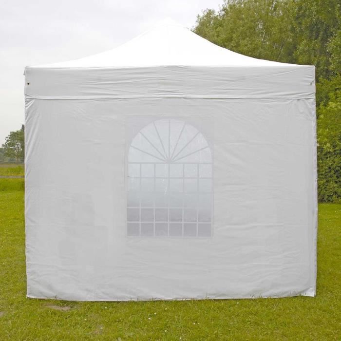 Mur fenêtre pour tente pliante - MOB EVENT PRO - 4x4m - Blanc - Pliable - Imperméable